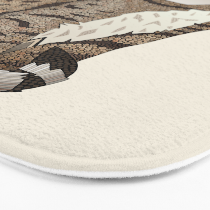 Indian desert cat off white Bath Mat Gallery Image 3
