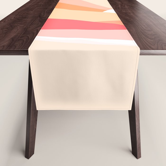Sunny Coastal Retro Rainbow Table Runner Gallery Image 1