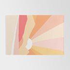 Sunny Coastal Retro Rainbow Rug Gallery Image 2