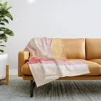 Sunny Coastal Retro Rainbow Throw Blanket Gallery Image 1