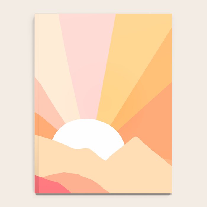 Sunny Coastal Retro Rainbow Notebook Gallery Image 4