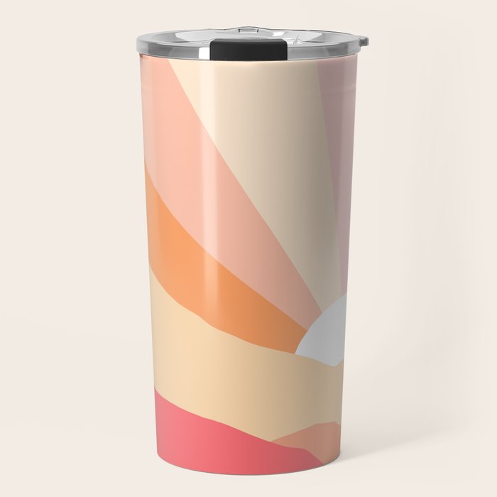Sunny Coastal Retro Rainbow Travel Mug Gallery Image 1