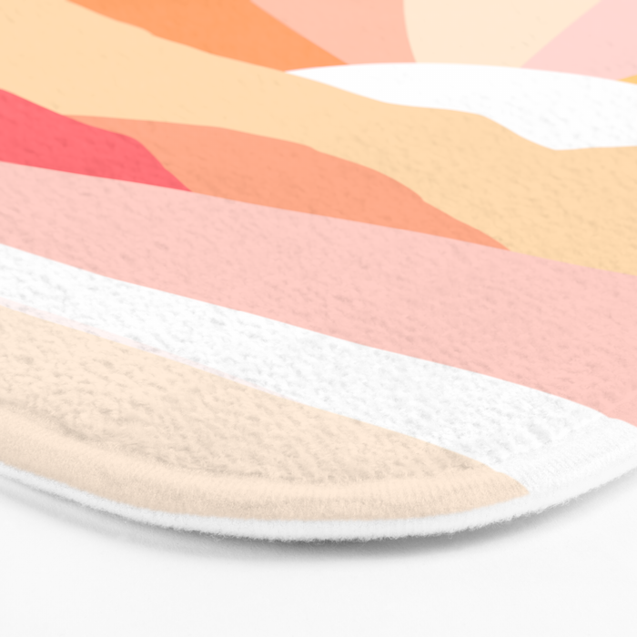 Sunny Coastal Retro Rainbow Bath Mat Gallery Image 3