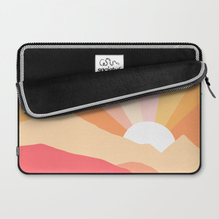 Sunny Coastal Retro Rainbow Laptop Sleeve Gallery Image 2
