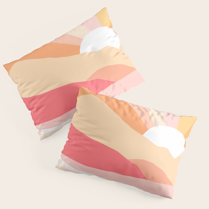 Sunny Coastal Retro Rainbow Pillow Sham Gallery Image 3