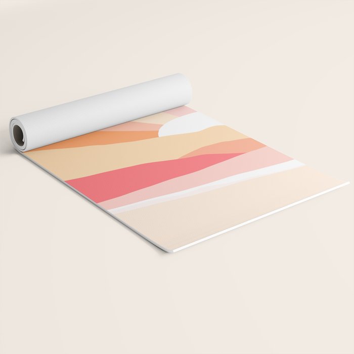 Sunny Coastal Retro Rainbow Yoga Mat Gallery Image 2