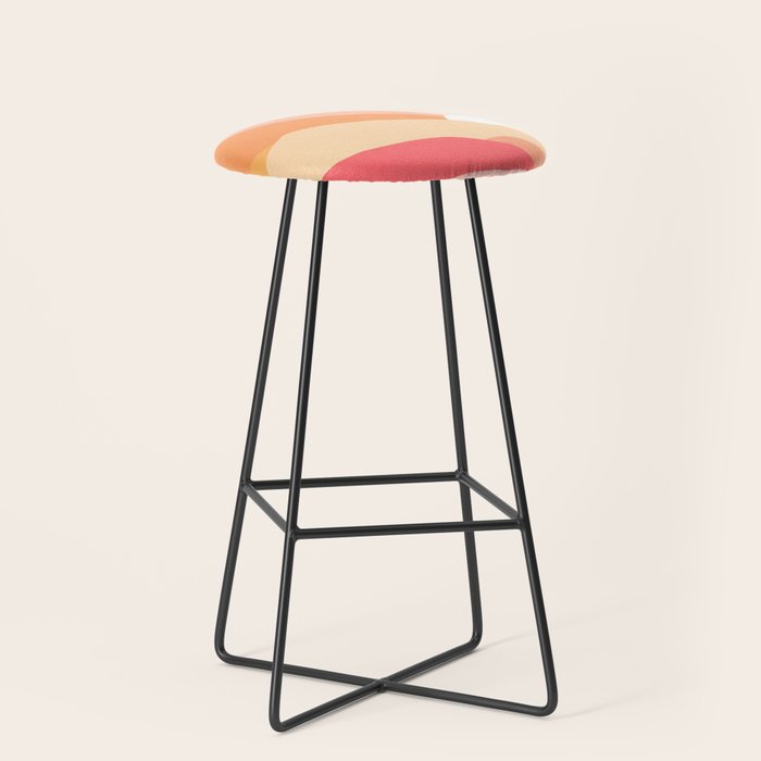 Sunny Coastal Retro Rainbow Stool Gallery Image 1