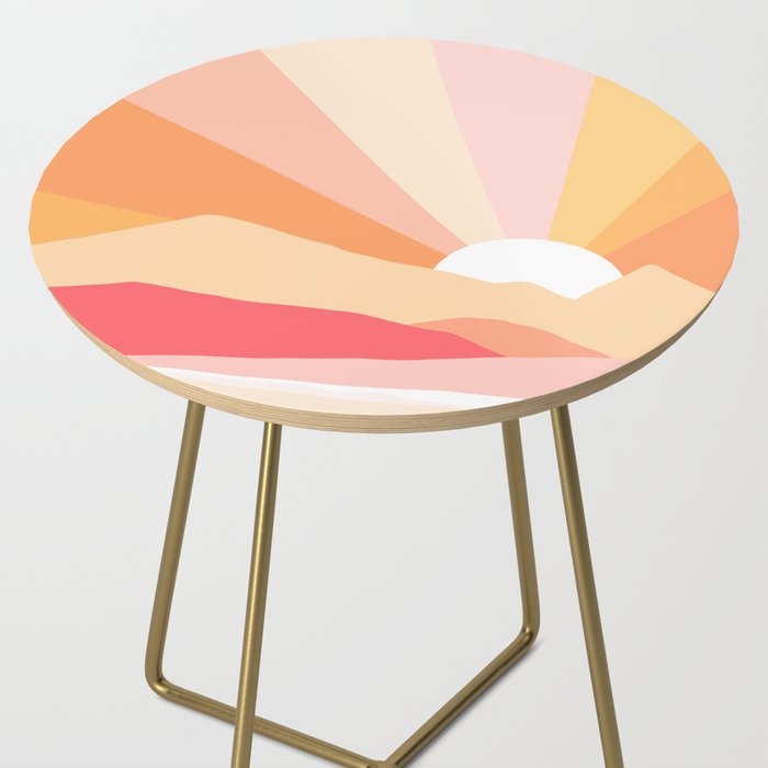 Sunny Coastal Retro Rainbow Side Table Gallery Image 2