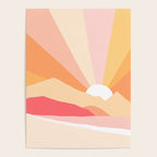 Sunny Coastal Retro Rainbow Poster Gallery Image 4