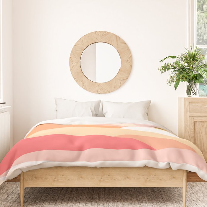 Sunny Coastal Retro Rainbow Duvet Cover Gallery Image 3