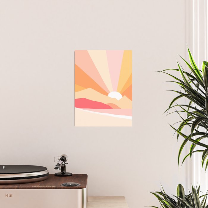 Sunny Coastal Retro Rainbow Poster Gallery Image 2