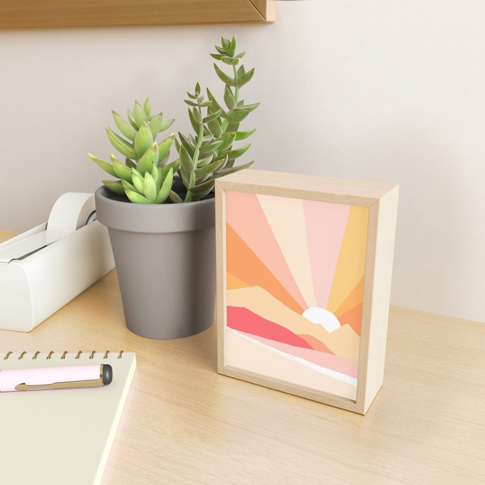 Sunny Coastal Retro Rainbow Mini Art Print Gallery Image 2