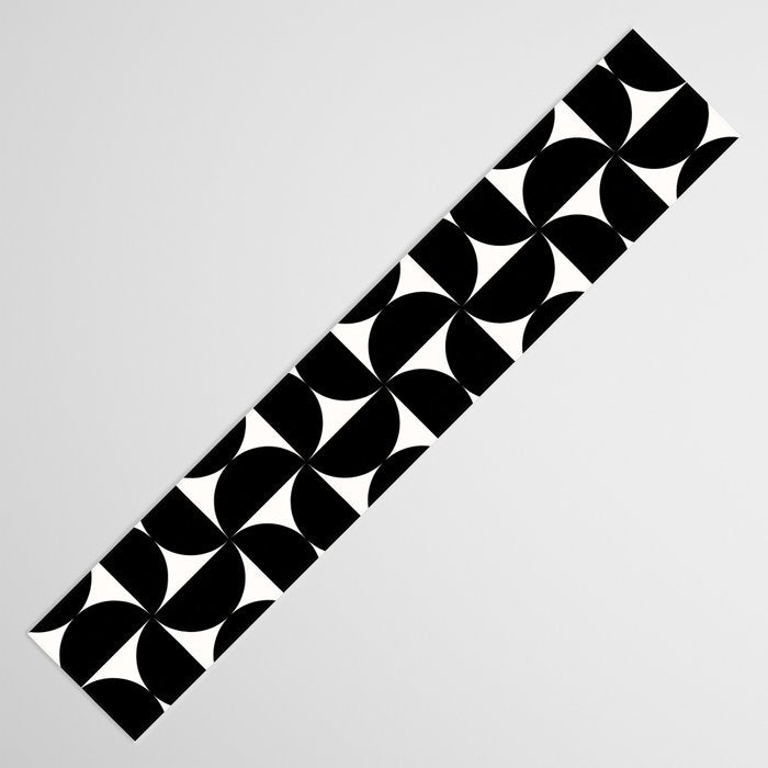 Bauhaus Mid Century Modern Geometric Pattern I Table Runner Gallery Image 3