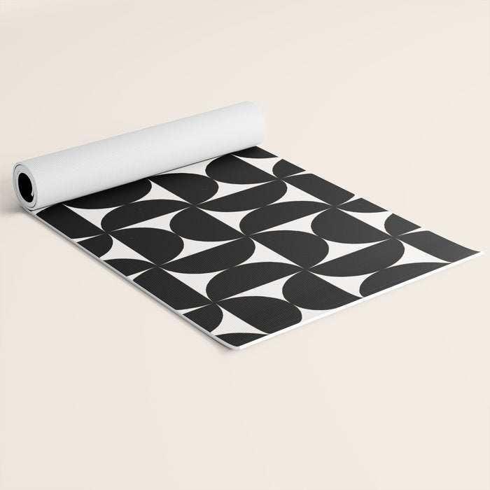 Bauhaus Mid Century Modern Geometric Pattern I Yoga Mat Gallery Image 2