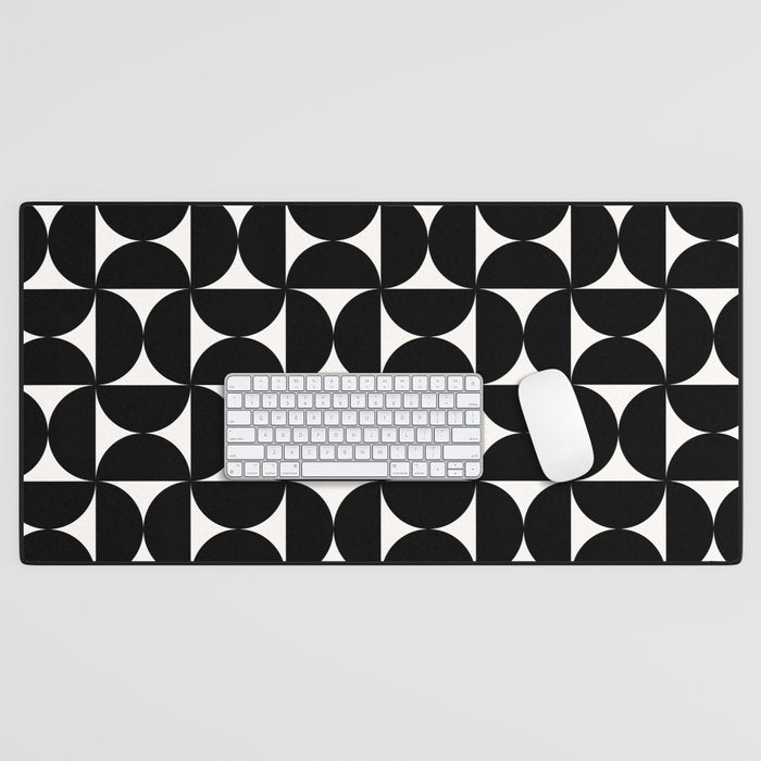 Bauhaus Mid Century Modern Geometric Pattern I Desk Mat Gallery Image 1