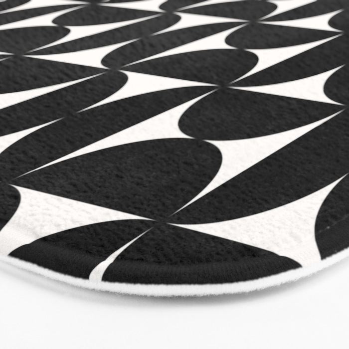 Bauhaus Mid Century Modern Geometric Pattern I Bath Mat Gallery Image 3