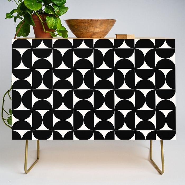 Bauhaus Mid Century Modern Geometric Pattern I Credenza Gallery Image 1