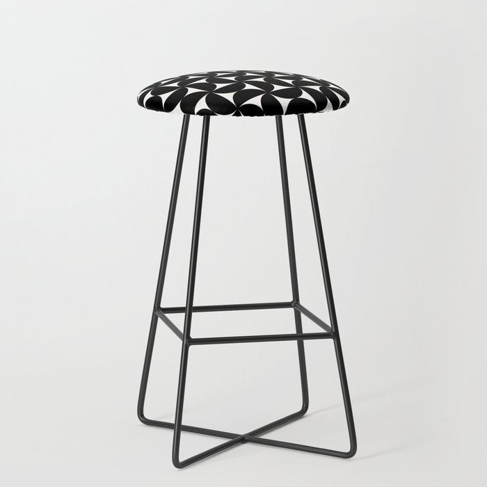 Bauhaus Mid Century Modern Geometric Pattern I Stool Gallery Image 1