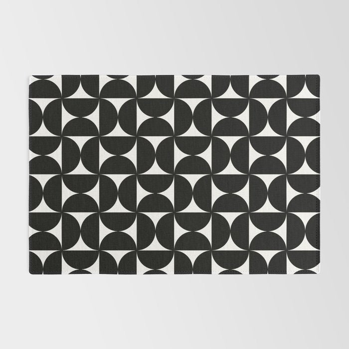 Bauhaus Mid Century Modern Geometric Pattern I Rug Gallery Image 2