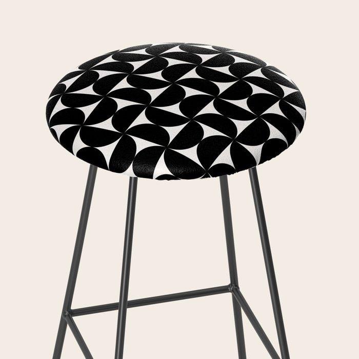 Bauhaus Mid Century Modern Geometric Pattern I Stool Gallery Image 2
