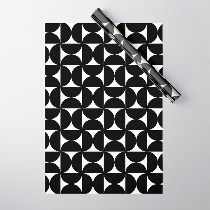 Bauhaus Mid Century Modern Geometric Pattern I Wrapping Paper Gallery Image 1