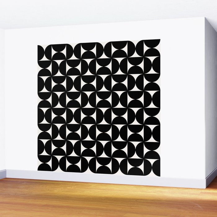 Bauhaus Mid Century Modern Geometric Pattern I Wall Mural Gallery Image 2