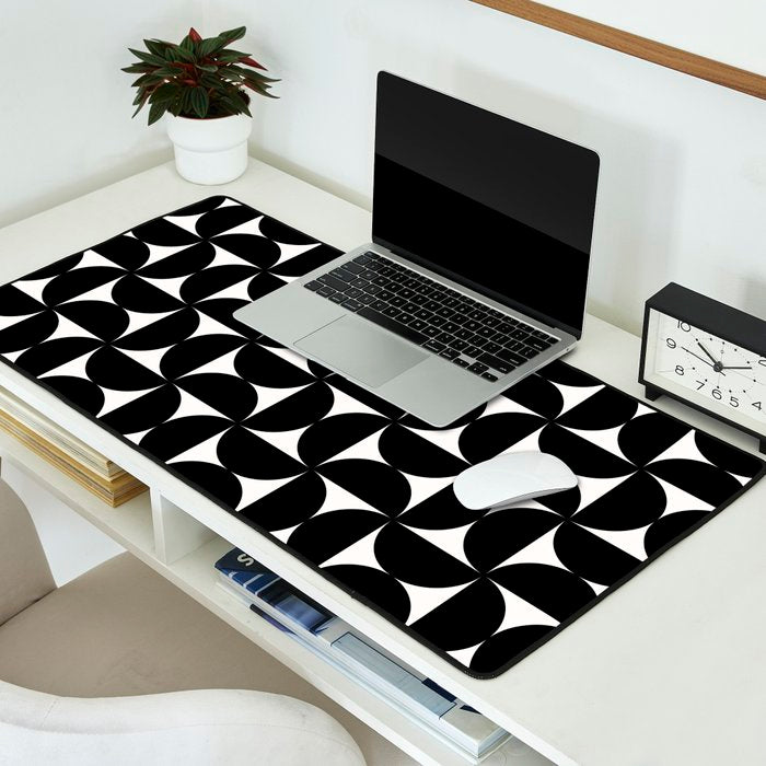 Bauhaus Mid Century Modern Geometric Pattern I Desk Mat Gallery Image 2