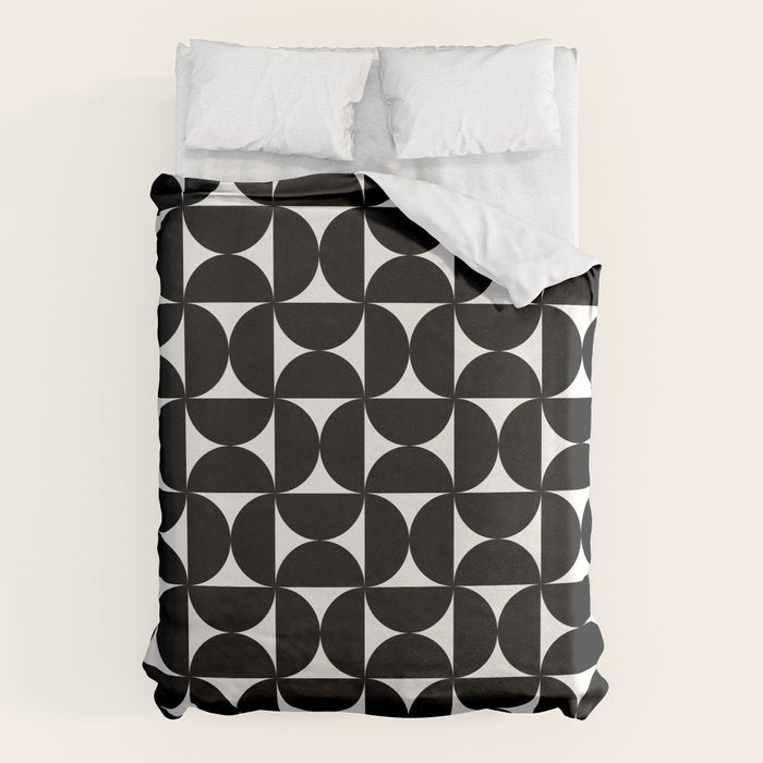 Bauhaus Mid Century Modern Geometric Pattern I Duvet Cover Gallery Image 6