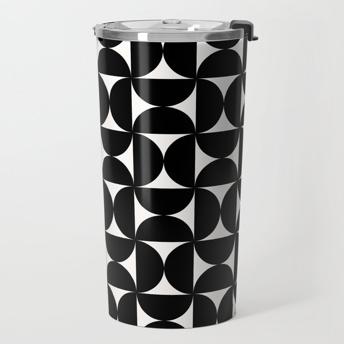 Bauhaus Mid Century Modern Geometric Pattern I Travel Mug Gallery Image 2