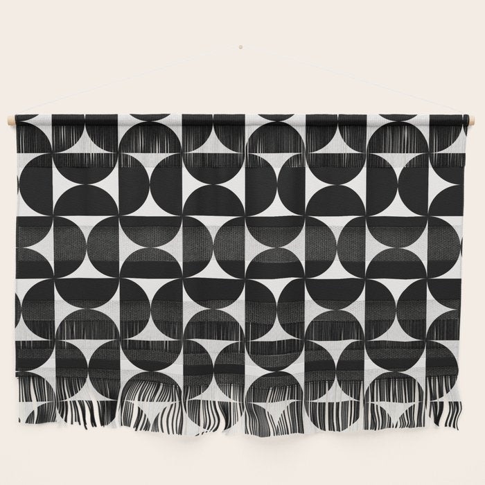Bauhaus Mid Century Modern Geometric Pattern I Wall Hanging Gallery Image 1