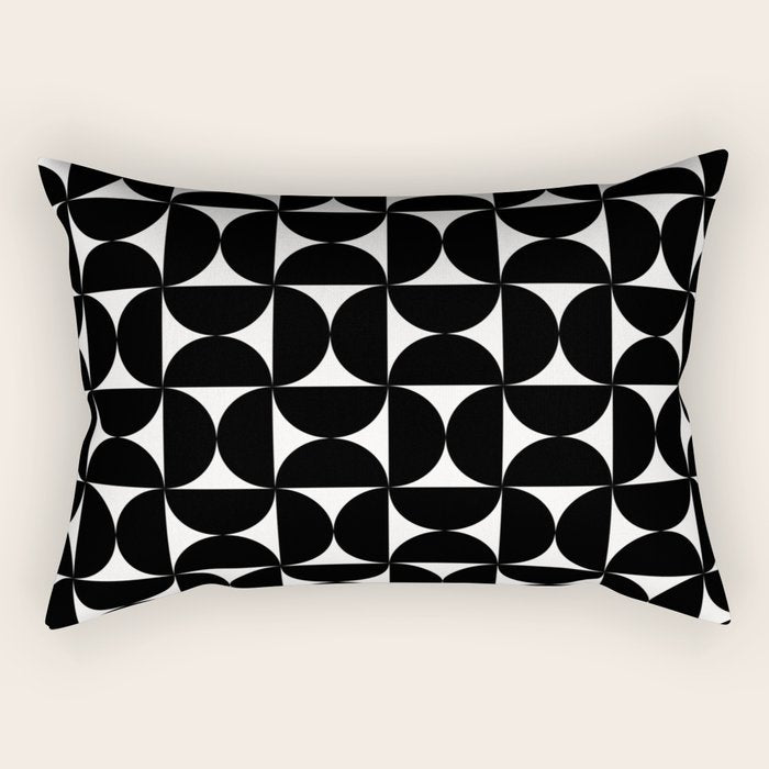 Bauhaus Mid Century Modern Geometric Pattern I Rectangular Pillow Gallery Image 1