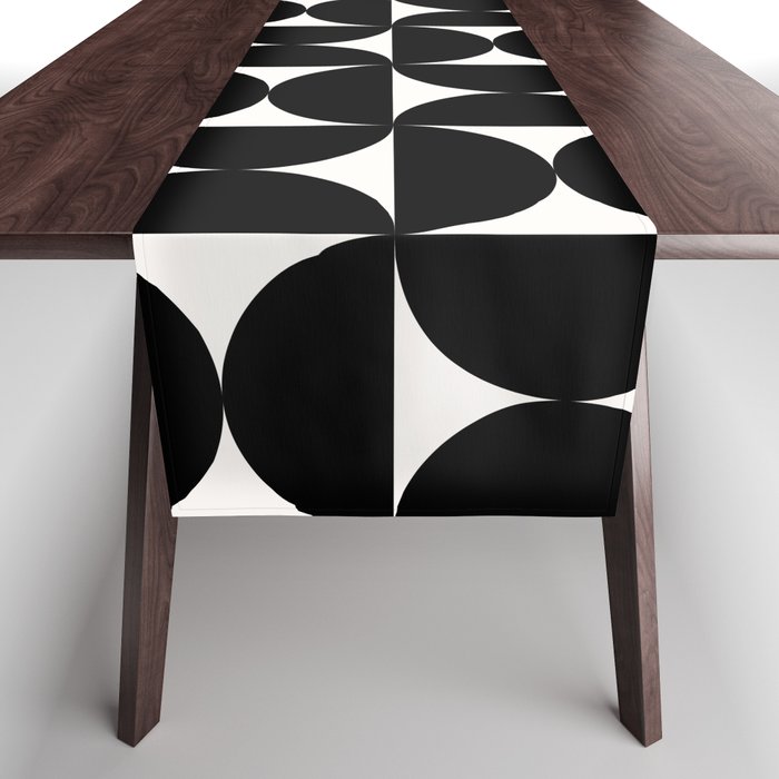 Bauhaus Mid Century Modern Geometric Pattern I Table Runner Gallery Image 1