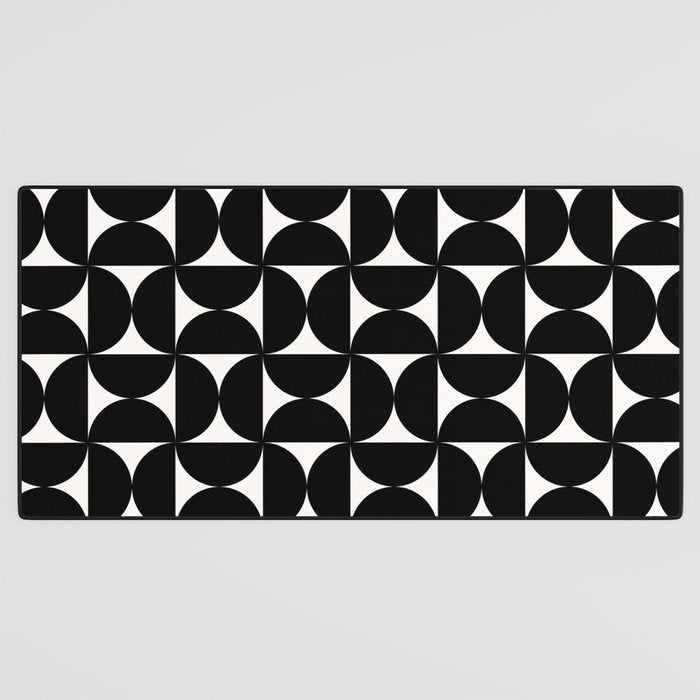 Bauhaus Mid Century Modern Geometric Pattern I Desk Mat Gallery Image 3