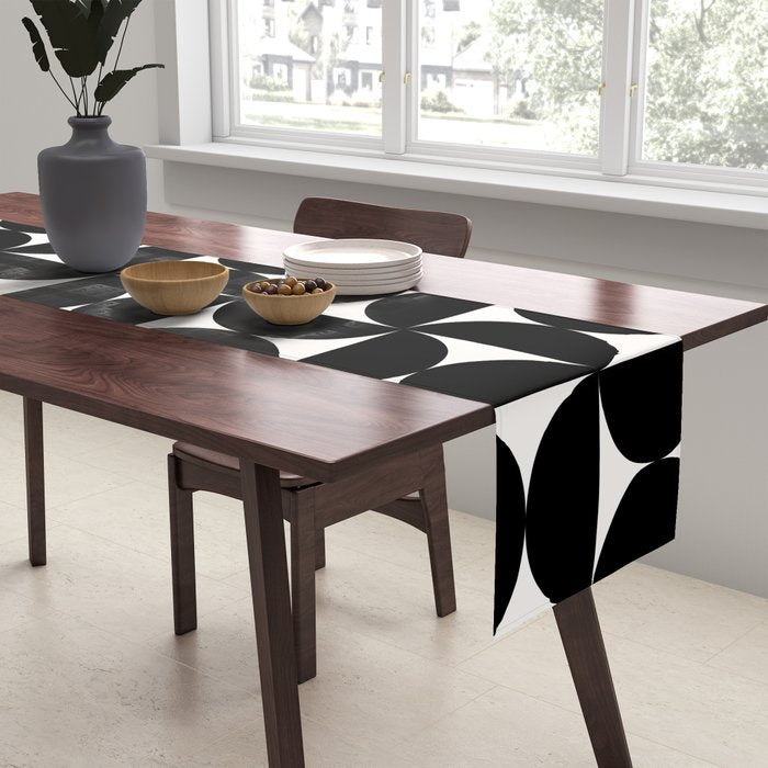 Bauhaus Mid Century Modern Geometric Pattern I Table Runner Gallery Image 2