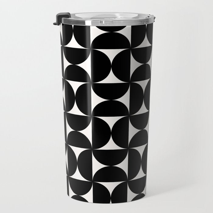 Bauhaus Mid Century Modern Geometric Pattern I Travel Mug Gallery Image 3