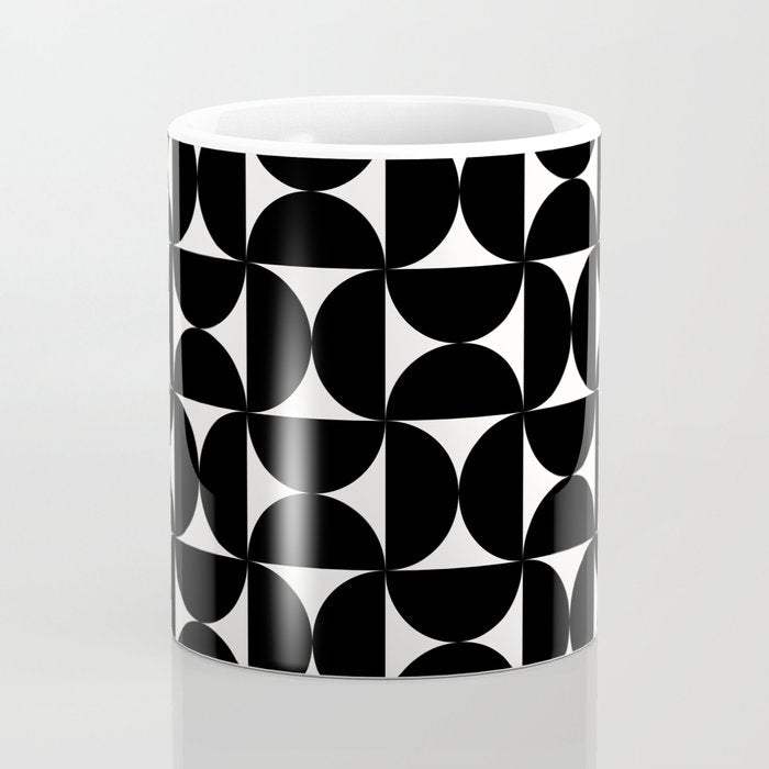 Bauhaus Mid Century Modern Geometric Pattern I Coffee Mug Gallery Image 4