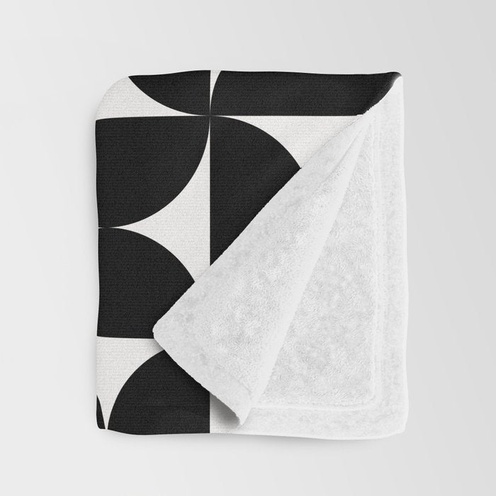 Bauhaus Mid Century Modern Geometric Pattern I Throw Blanket Gallery Image 3