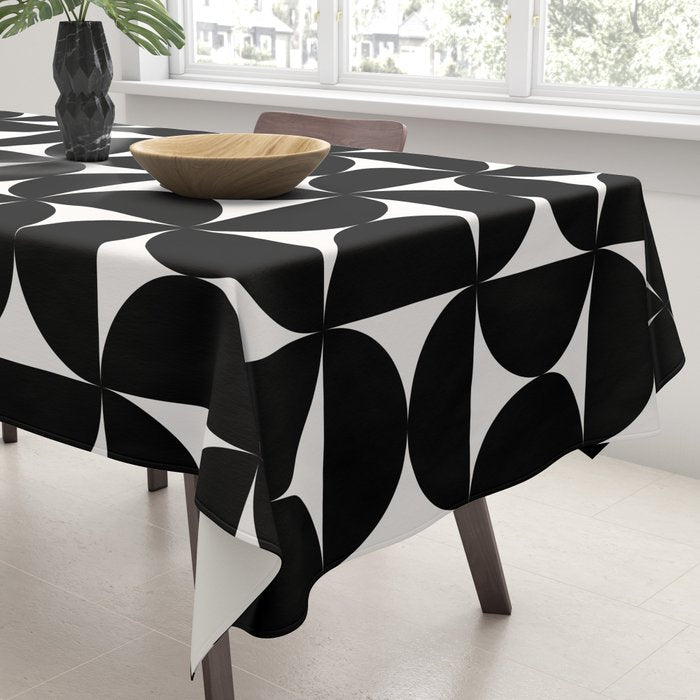 Bauhaus Mid Century Modern Geometric Pattern I Tablecloth Gallery Image 3