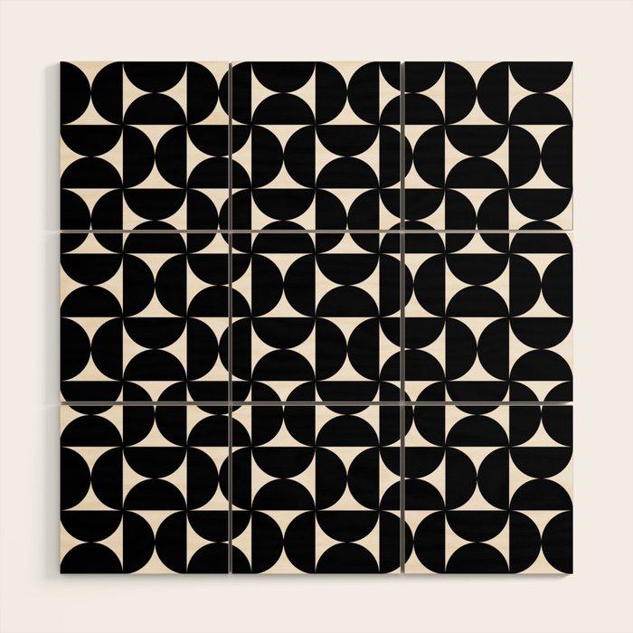Bauhaus Mid Century Modern Geometric Pattern I Wood Wall Art Gallery Image 1