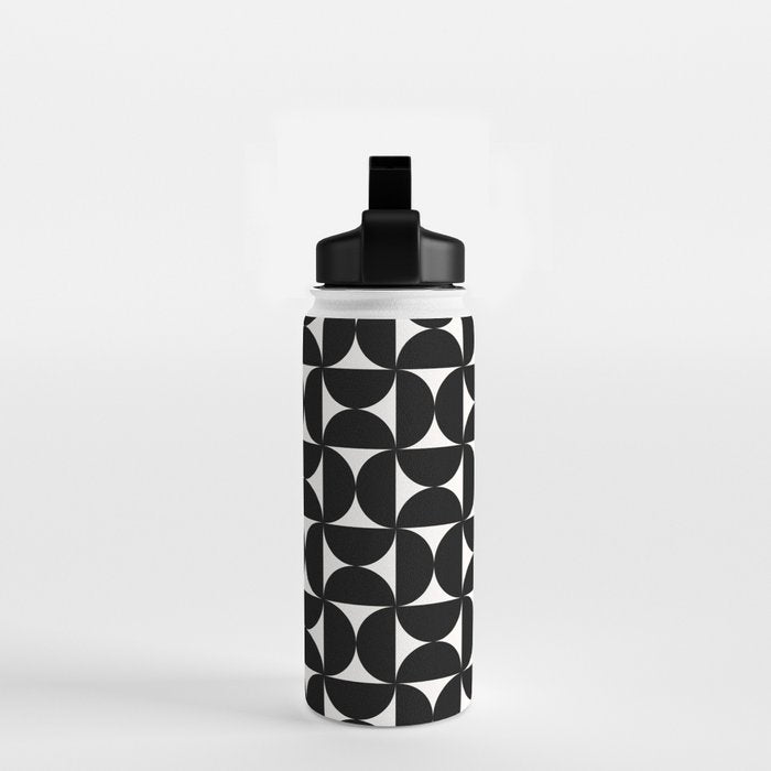 Bauhaus Mid Century Modern Geometric Pattern I Water Bottle Gallery Image 2