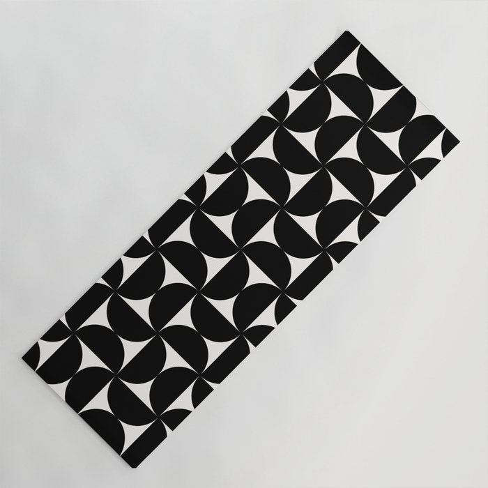 Bauhaus Mid Century Modern Geometric Pattern I Yoga Mat Gallery Image 1