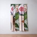 Floral Portrait /collage 2 Window Curtain Gallery Image 3