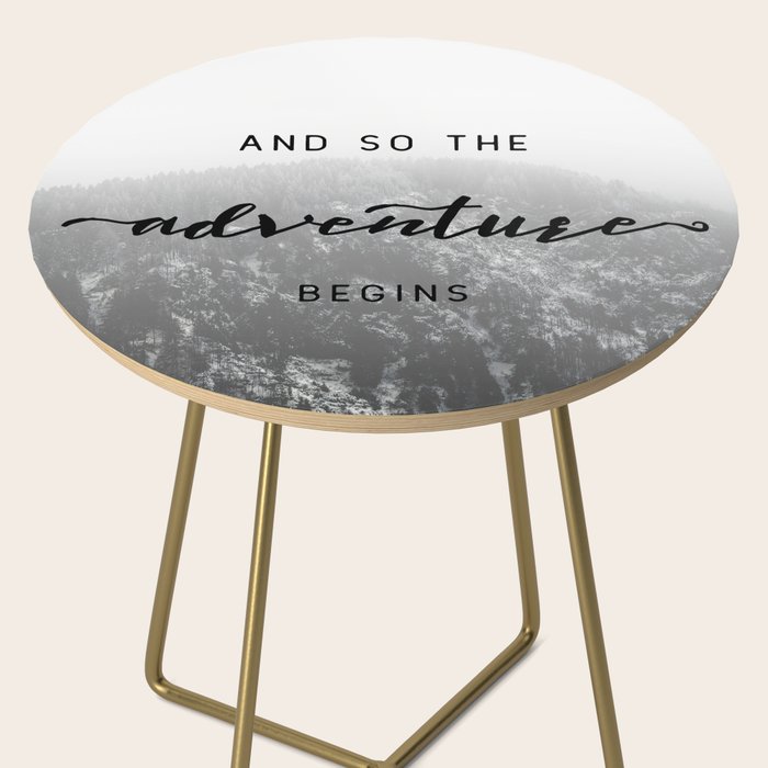 And So The Adventure Begins - Snowy Mountain Side Table Gallery Image 2