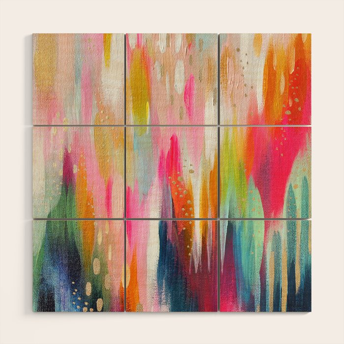EttaVee Brushstroke no.131 Wood Wall Art Gallery Image 1