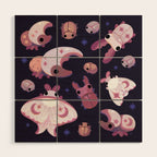Twinkle twinkle little bugs - dark Wood Wall Art Gallery Image 1