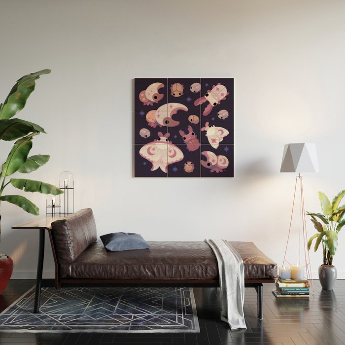 Twinkle twinkle little bugs - dark Wood Wall Art Gallery Image 2