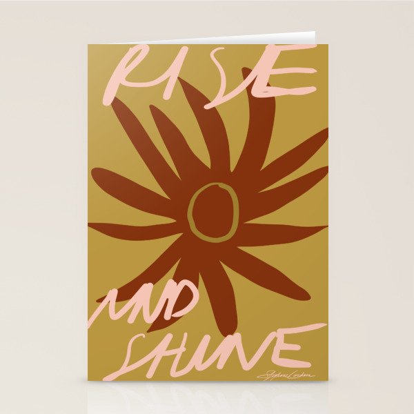 Rise and Shine Vintage Sun Stationery Card Gallery Image 2