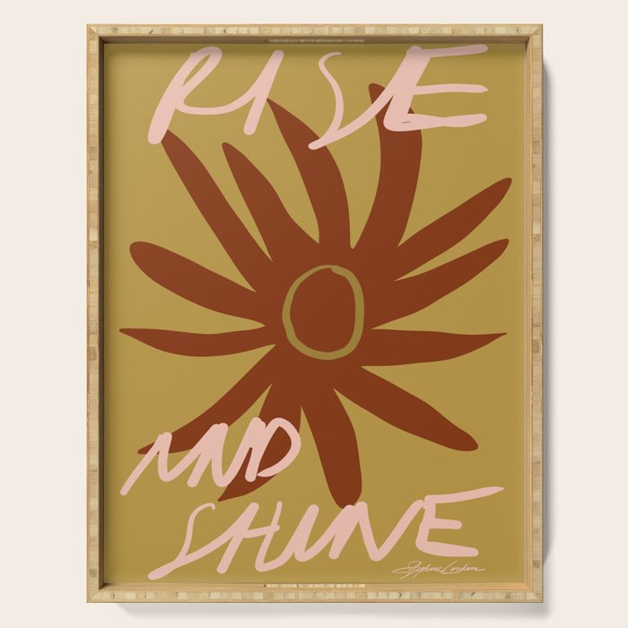 Rise and Shine Vintage Sun Serving Tray Gallery Image 1