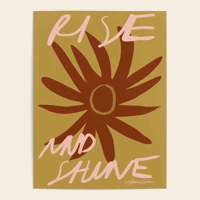 Rise and Shine Vintage Sun Poster Gallery Image 1