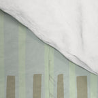 Block print geometrics stripes sage Comforter Gallery Image 4